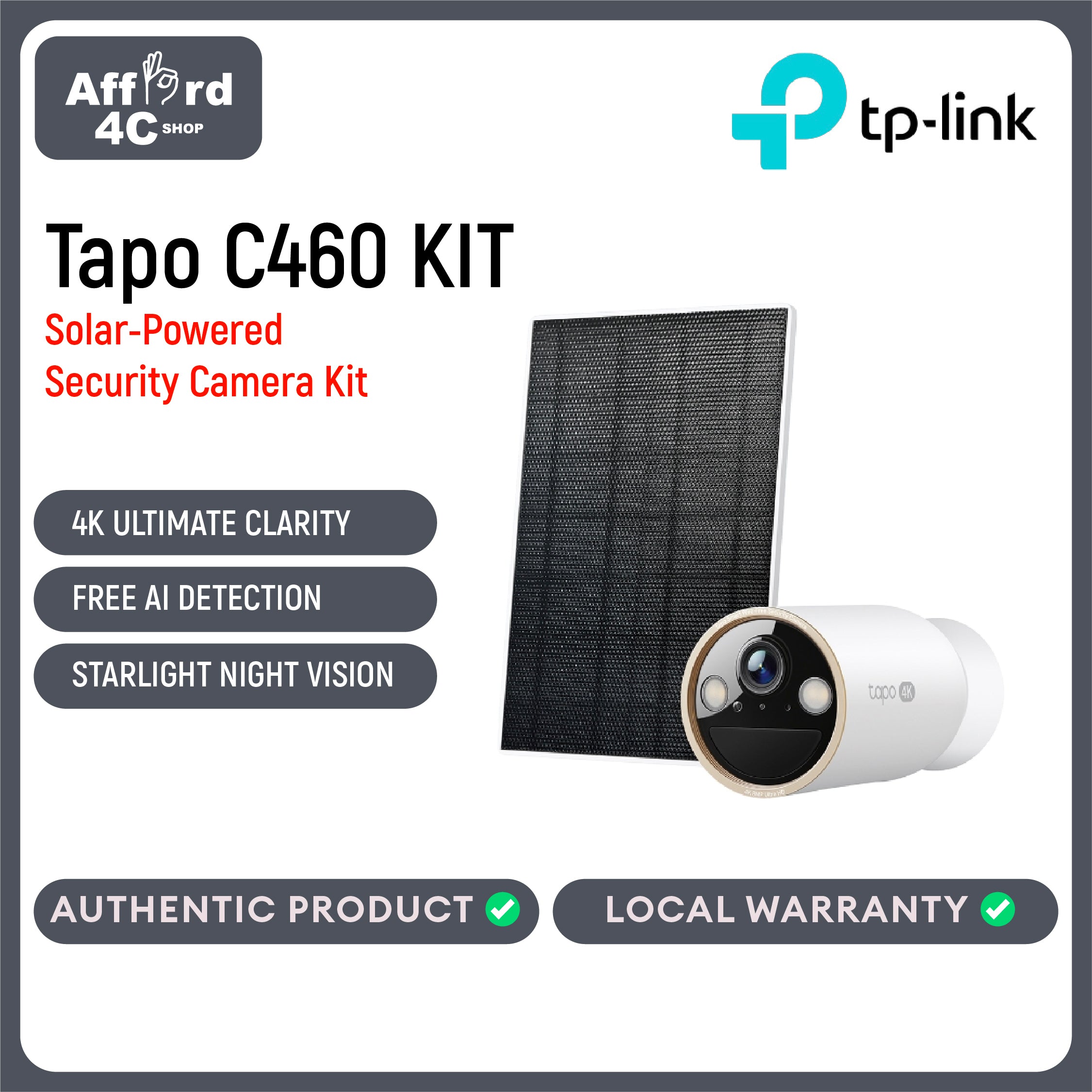 TP-Link Tapo C460 KIT Solar-Powered Security Camera Kit