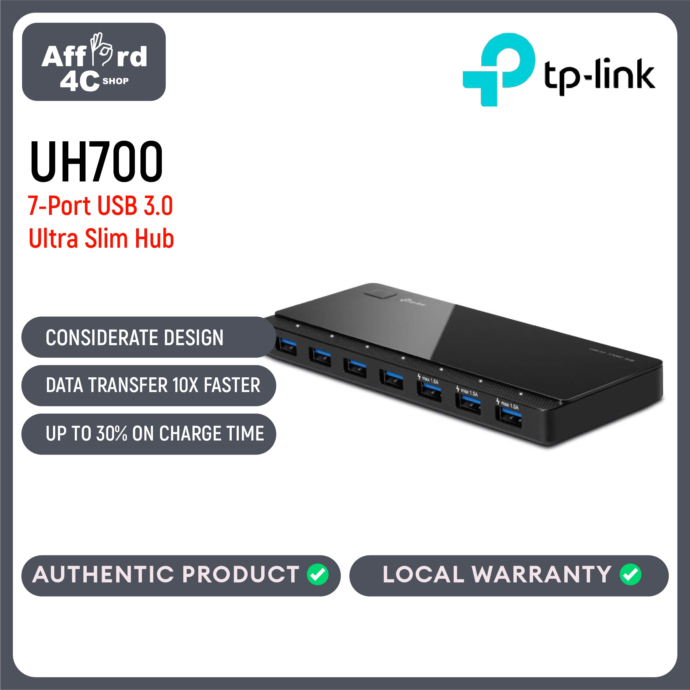 TP Link UH700 USB 3.0 7-Port Hub