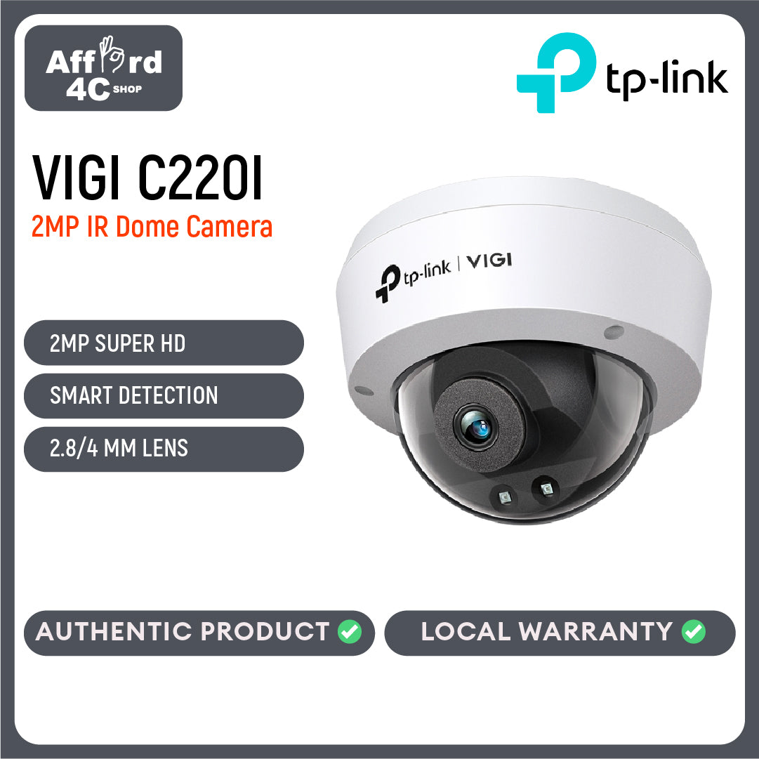 TP-Link VIGI C220I 2MP IR Dome Network Camera