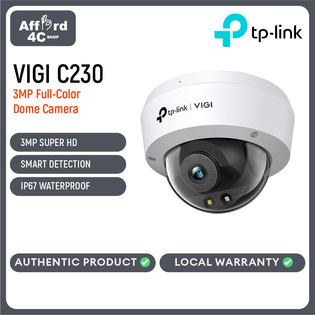 TP-Link VIGI C230 3MP Full-Color Dome Network Camera