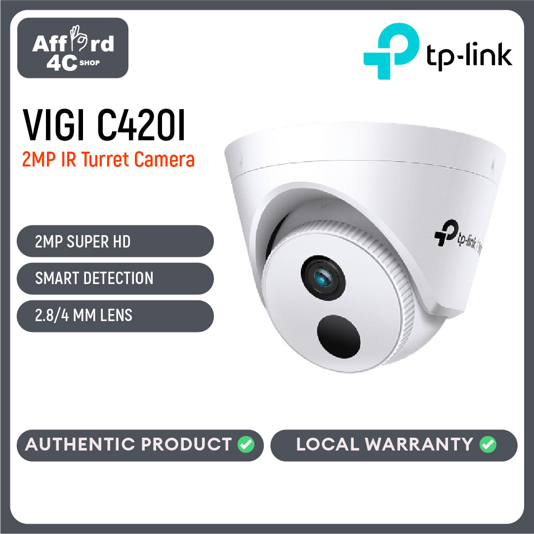 TP-Link VIGI C420I 2MP IR Turret Network Camera
