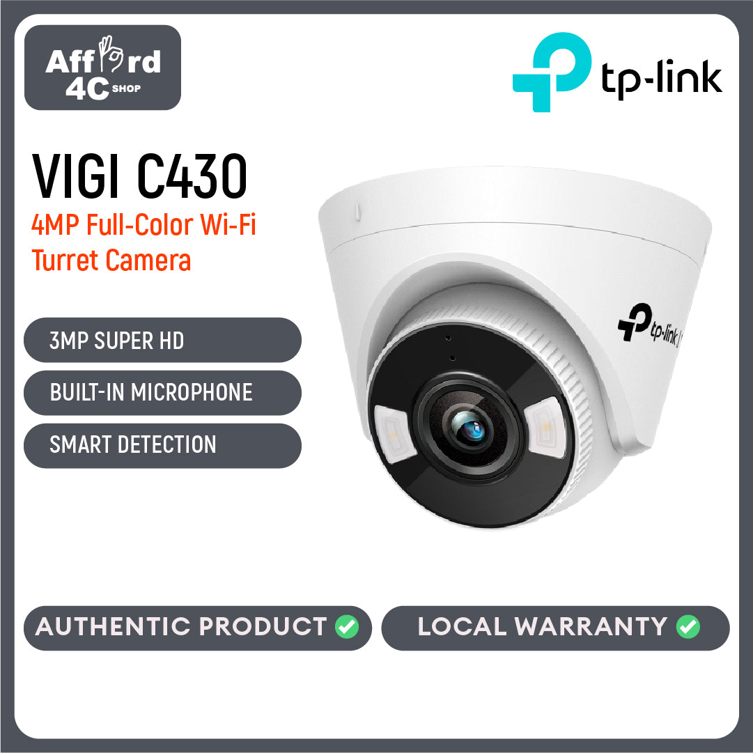 TP-Link VIGI C430 3MP Full-Color Turret Network Camera
