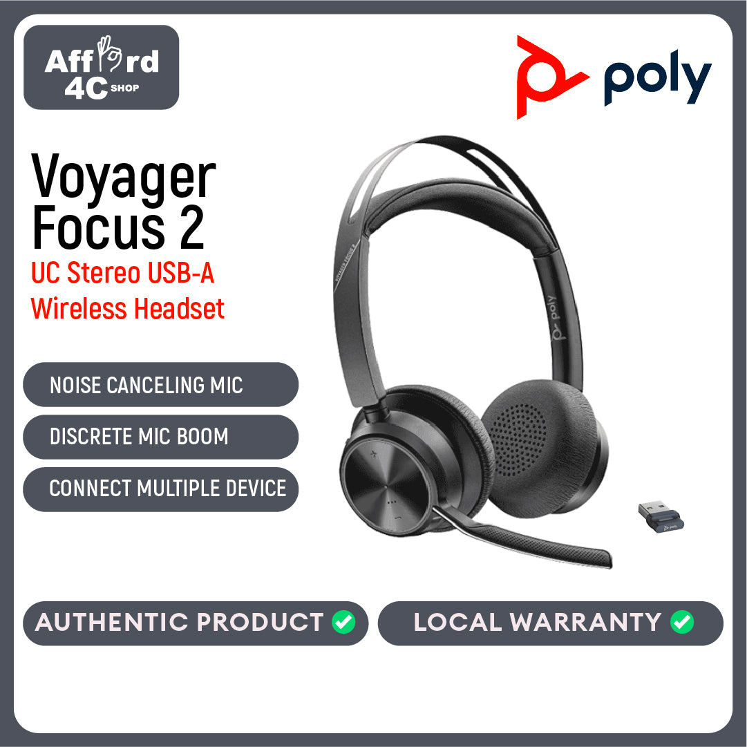 Poly Voyager Focus 2 USB-A Headset