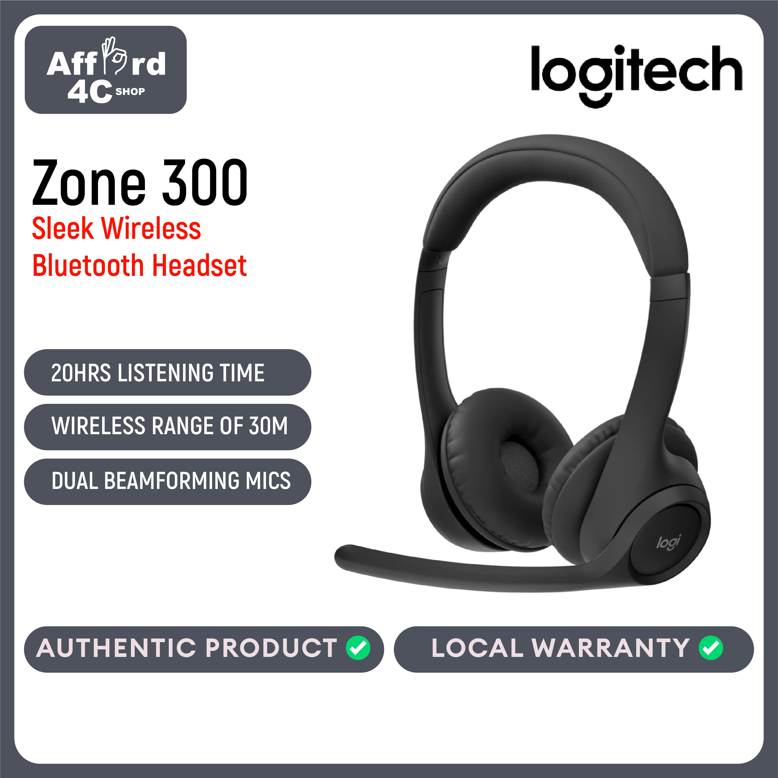Logitech Zone 300 Wireless Headset