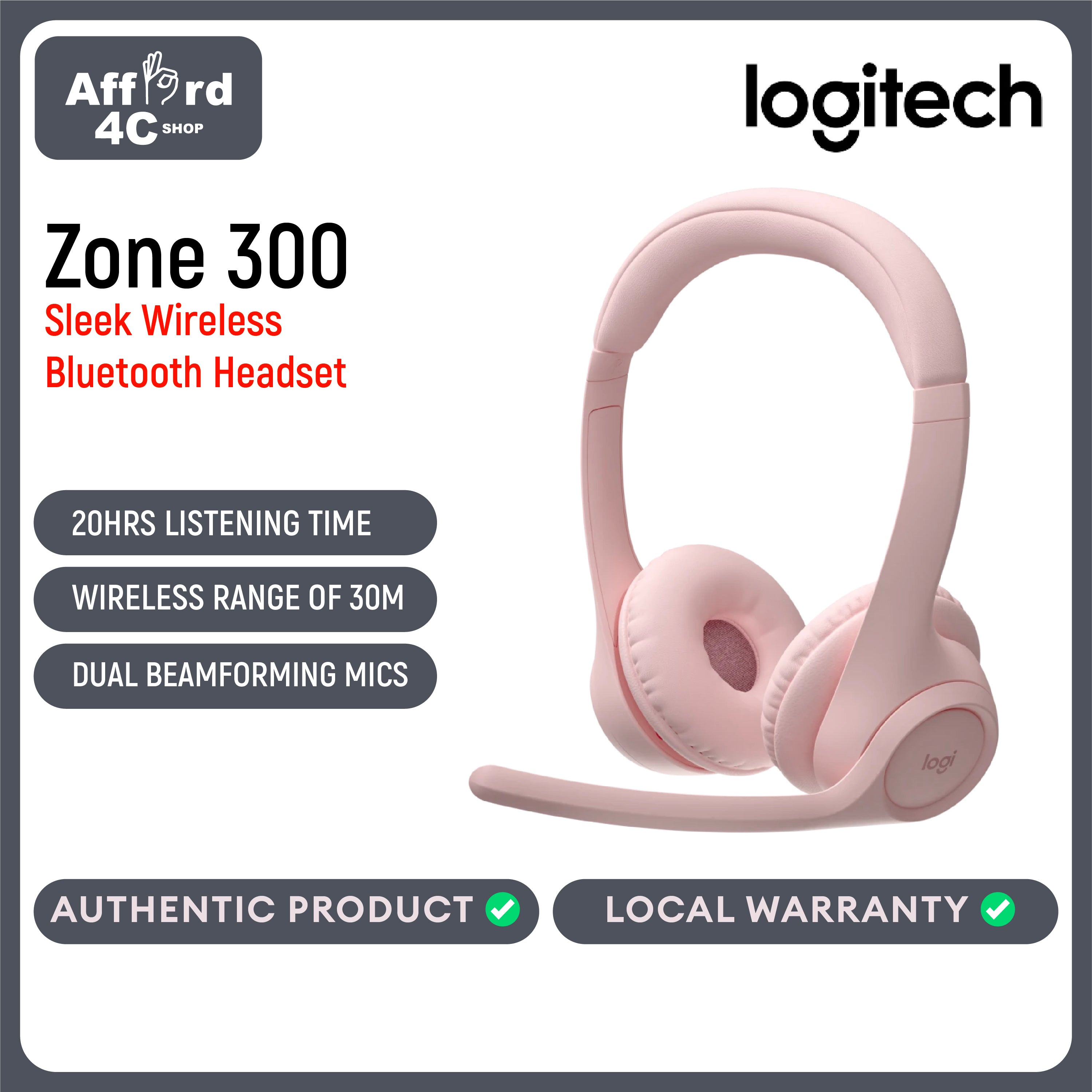 Logitech Zone 300 Wireless Headset