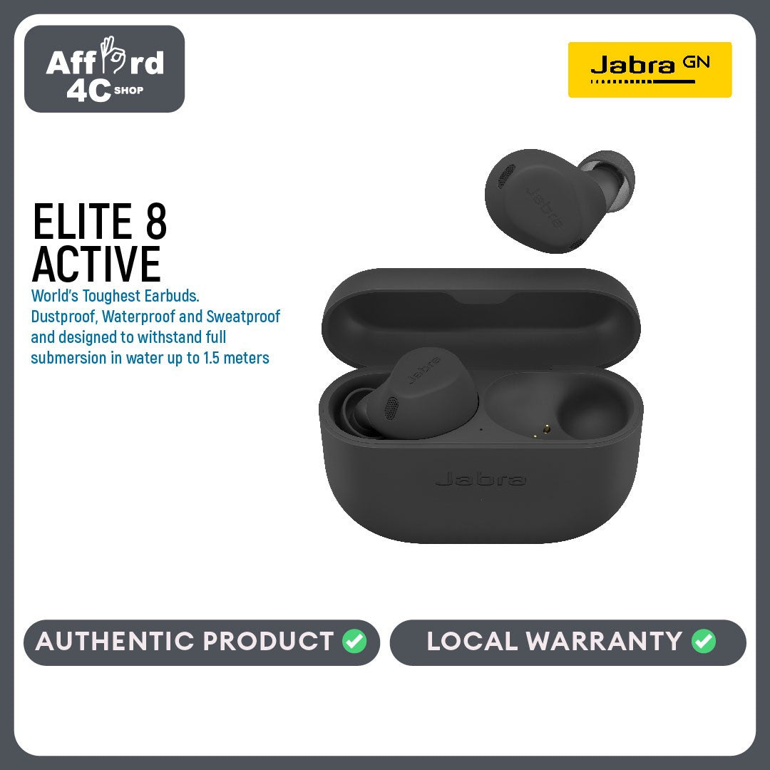 Jabra Elite 8 Active True Wireless Earbuds - Bluetooth Earphones Sports Earbuds