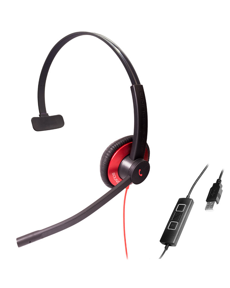 Addasound Epic 511 Monaural Headset with Double Microphone Noise Canceling for Extreme Noisy Working Environments
