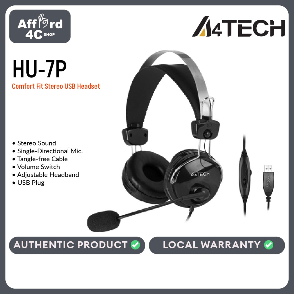 A4tech HU-7P USB Headset