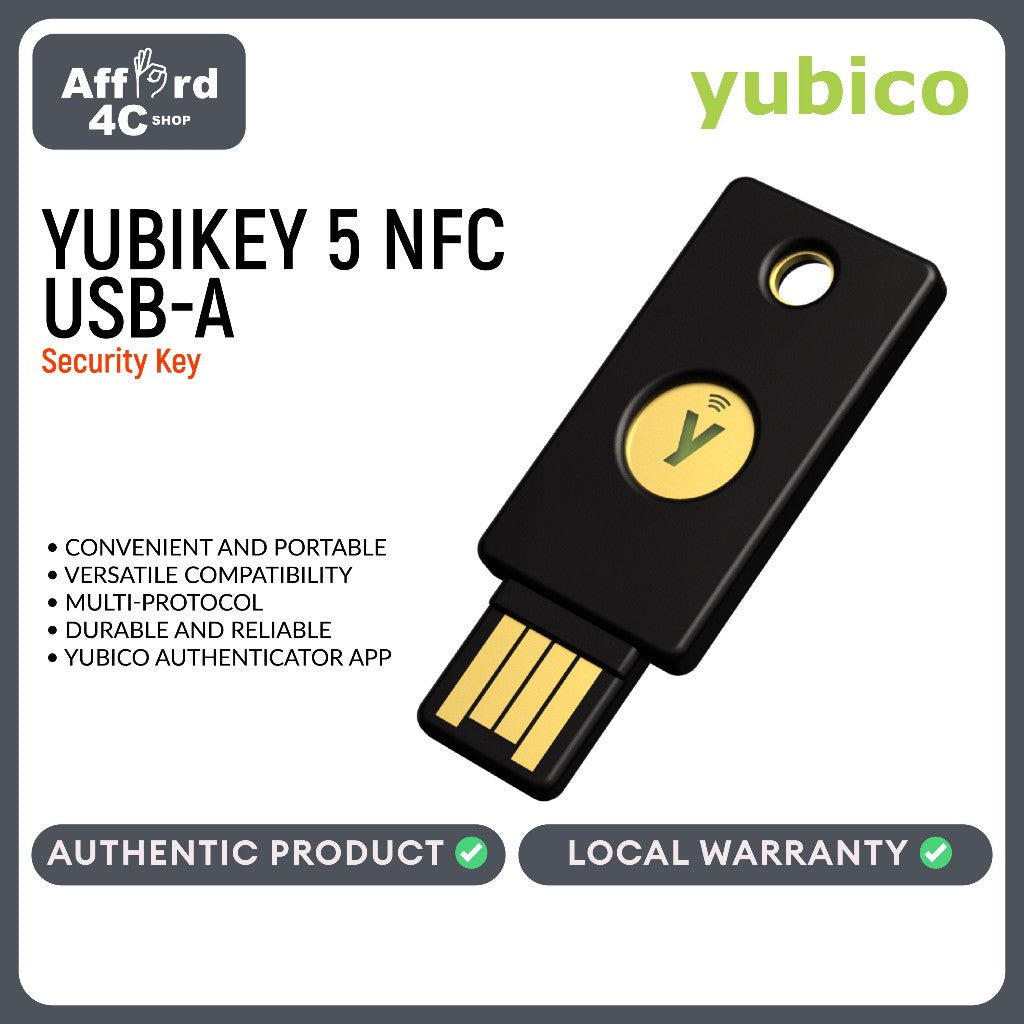 Yubico - Yubikey Security Key NFC - FIDO U2F and FIDO 2 Only - Two Factor Authentication Hardware Security Key - GTIN:5060408465295