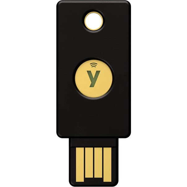 Yubico  YubiKey 5 NFC Security Key, U2F, FIDO2, USB-A Ports, Dual Verification, Heavy Duty, Shock Resistant, Waterproof - GTIN: 5060408461426