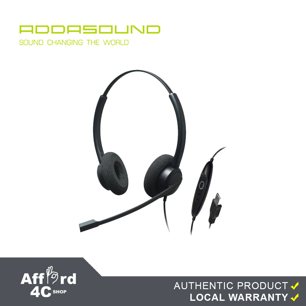 Addasound Crystal SR2732 USB Binaural With Superior Noise Canceling Headset
