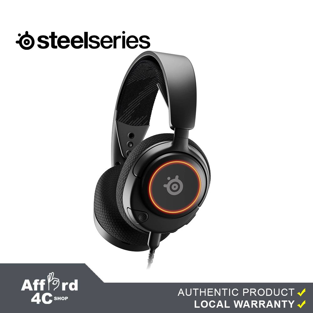 SteelSeries Arctis Nova 3 PrismSync RGB Lighting, AI Powered Noise Cancelling Wired Gaming Headset (61631)