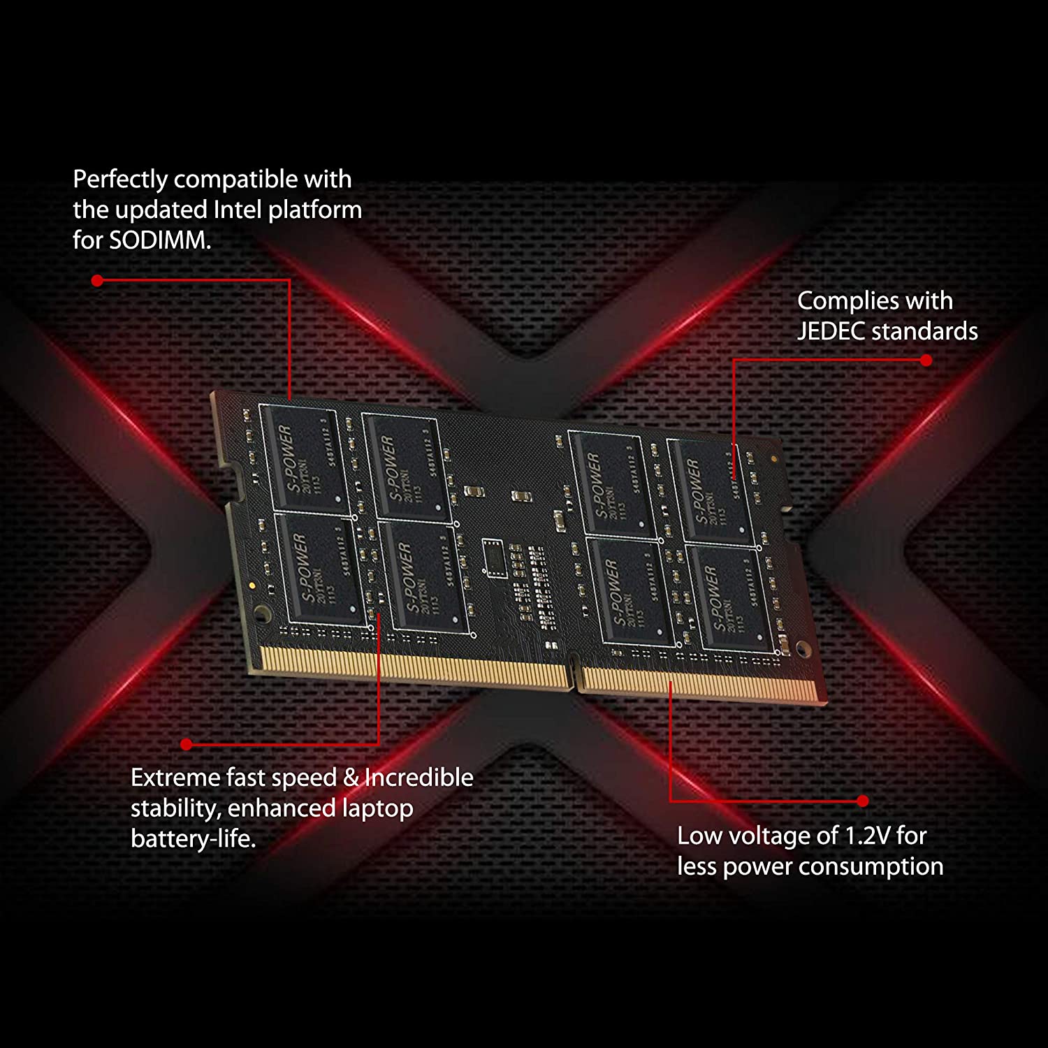 Silicon Power 4GB 2666Mhz DDR4 Non-ECC CL19 SODIMM Laptop Memory RAM