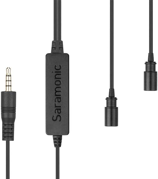 Saramonic LavMicro2M 2-Person Omni Lavalier Mic with 3.5mm TRS/TRRS Output for Cameras, Mobile Devices & More