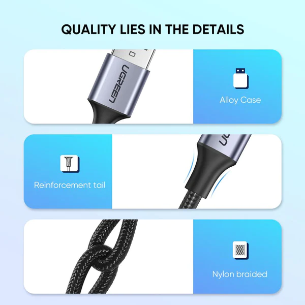 UGREEN USB A to Type C Fast Charger Data Nylon Braid Cord for SAMSUNG S22 S21 Realme 6 pro Samsung A71 for Poco x3 nfc Huawei P40 IPad Air/Pro Xiaomi 11 Huawei Mate