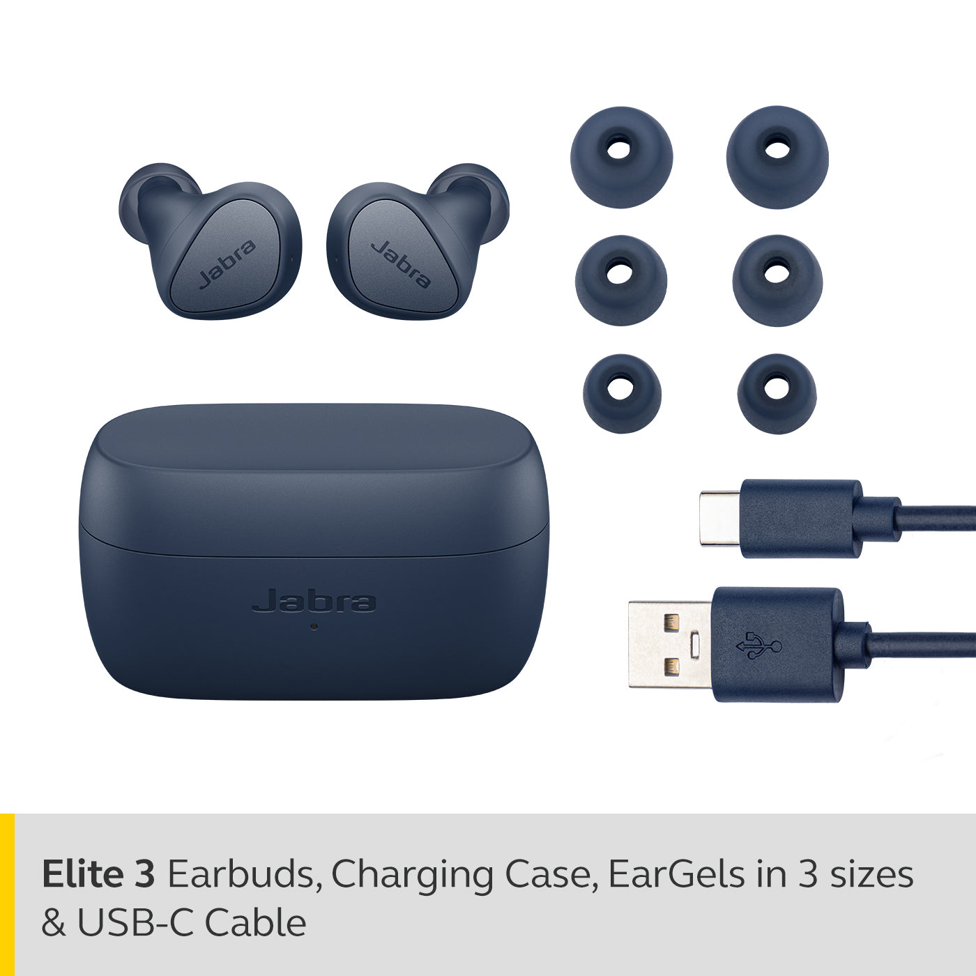 Jabra Elite 3 True Wireless Earbuds - Navy