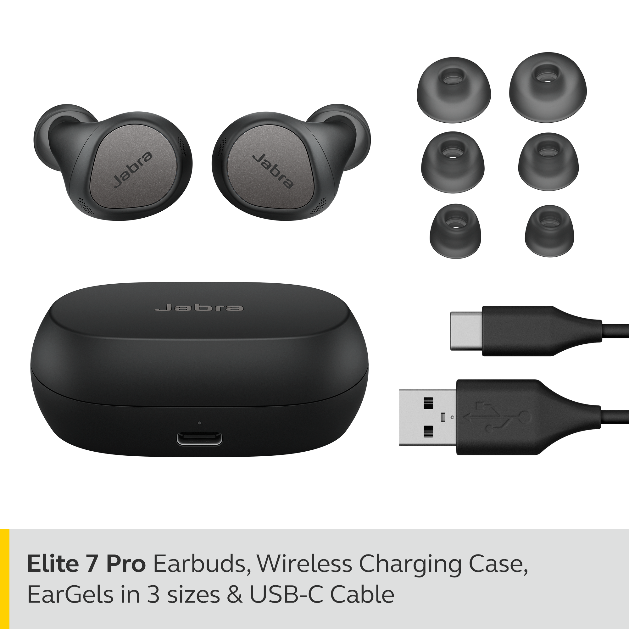 Jabra Elite 7 Pro - True Wireless Earbuds With MultiSensor Voice Technology - Titanium Black