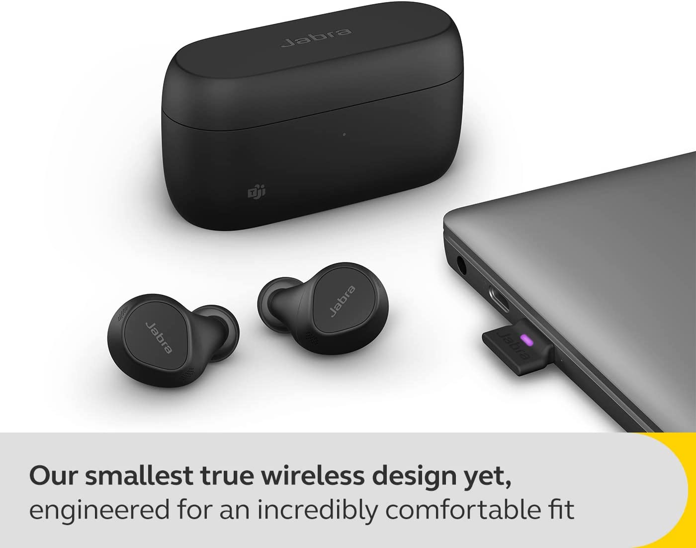 Jabra Evolve2 Buds, Active Noise Cancellation, Wireless Bluetooth Earbuds With Link 380 USB-A Wireless Adapter