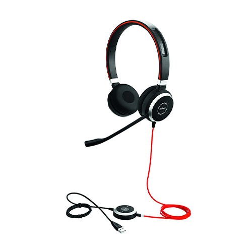Jabra Evolve 40 MS Stereo USB Office Headset With 3.5mm Audio Jack