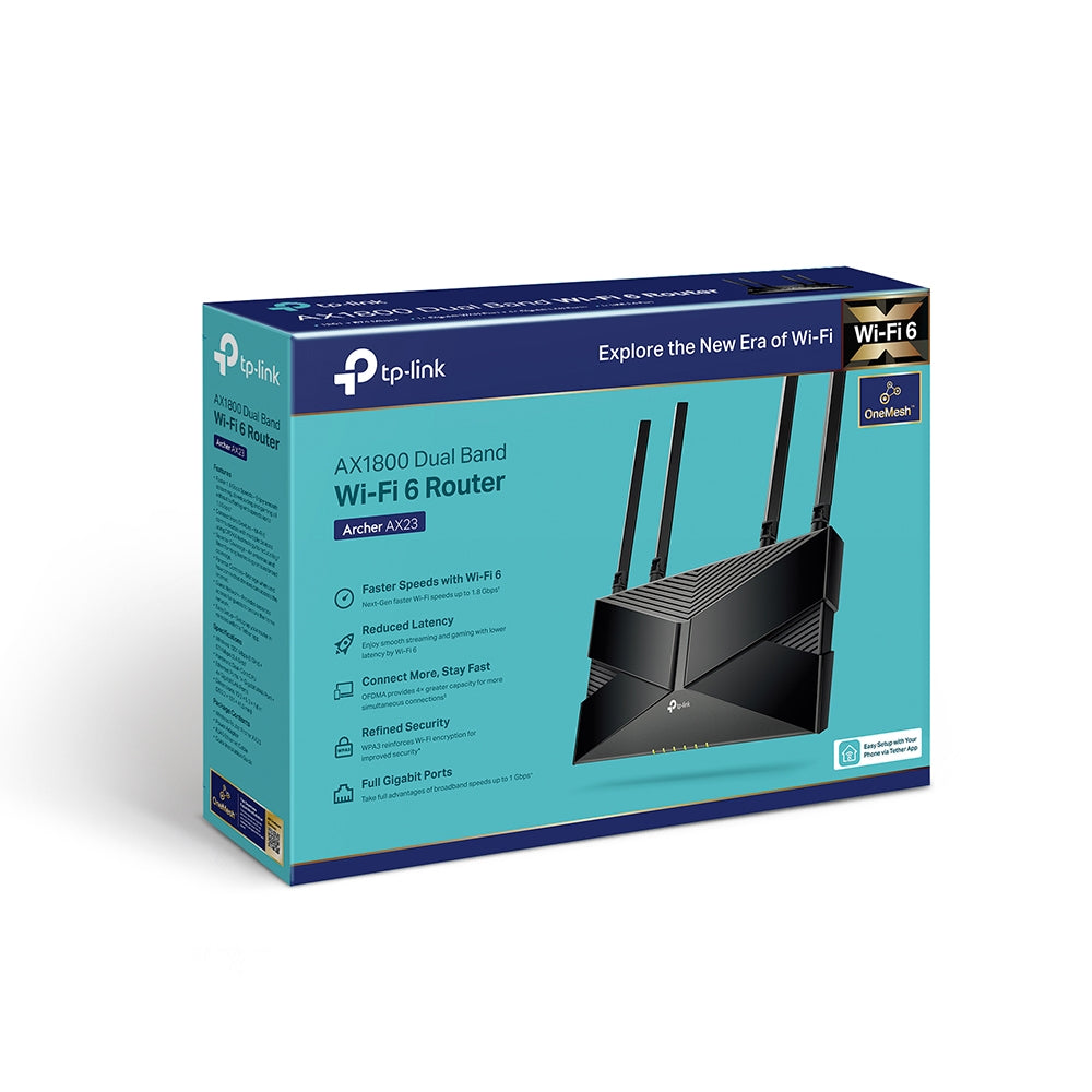 TP-Link Archer AX23 AX1800 Dual Band Gigabit Wi-Fi 6 Speed Router | WiFi 6 | WiFi Router | Wireless Router | OneMesh | Gaming Router Wifi 6